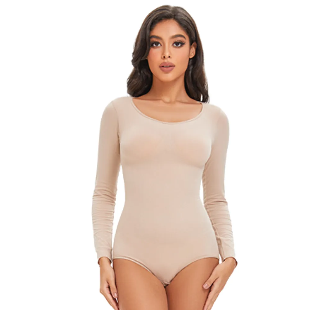 Magic Long-Sleeve Seamless Sculpting Shapewear Bodysuit