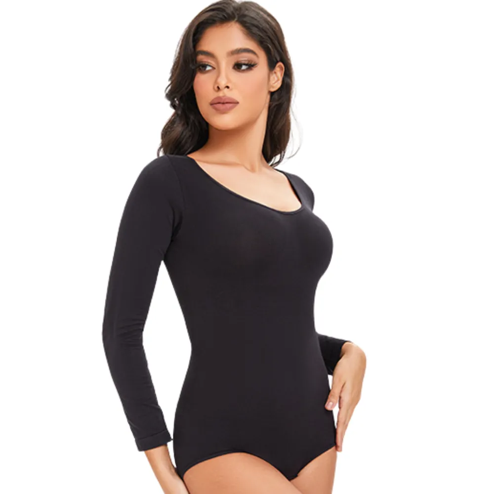 Magic Long-Sleeve Seamless Sculpting Shapewear Bodysuit