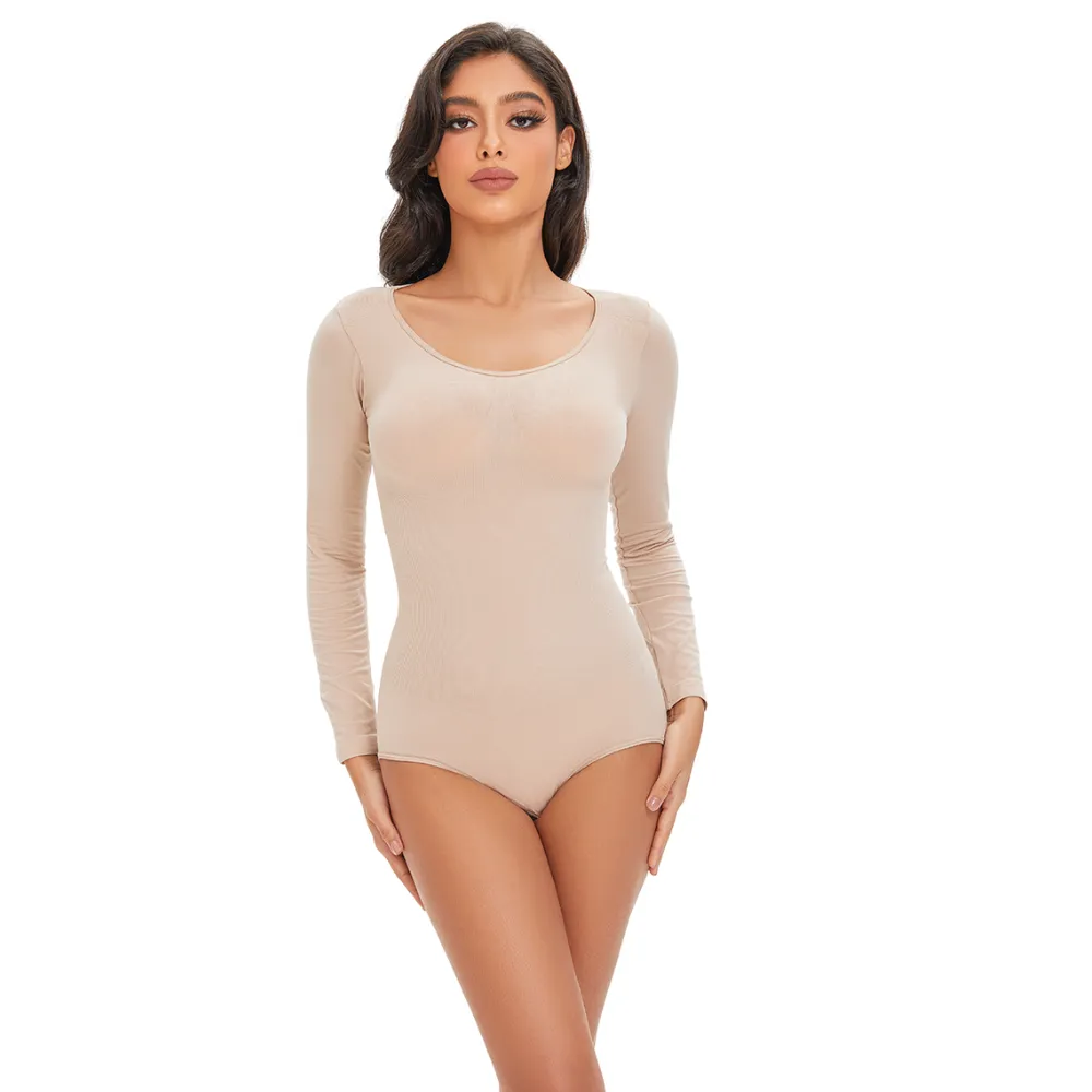 Magic Long-Sleeve Seamless Sculpting Shapewear Bodysuit