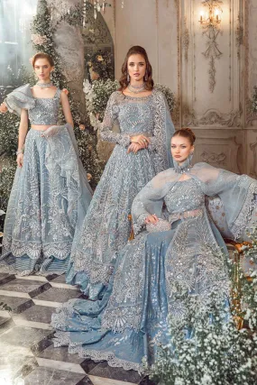 MARIA.B MBroidered Luxury Wedding Formals – Ice Blue BD-2702