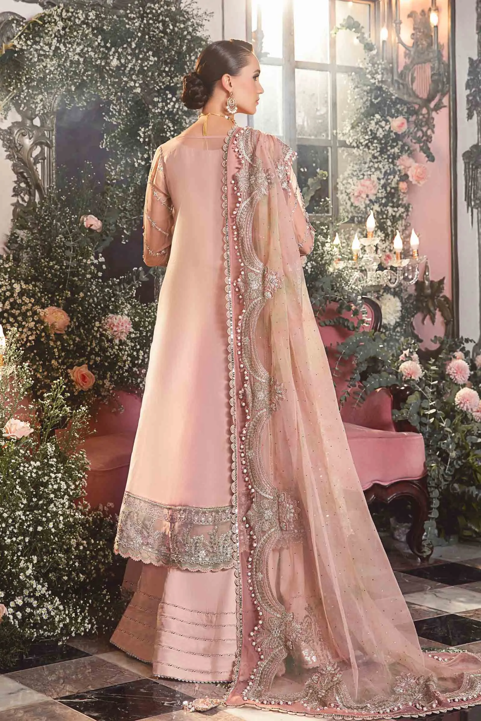 MARIA.B MBroidered Luxury Wedding Formals – Pastel Pink BD-2706