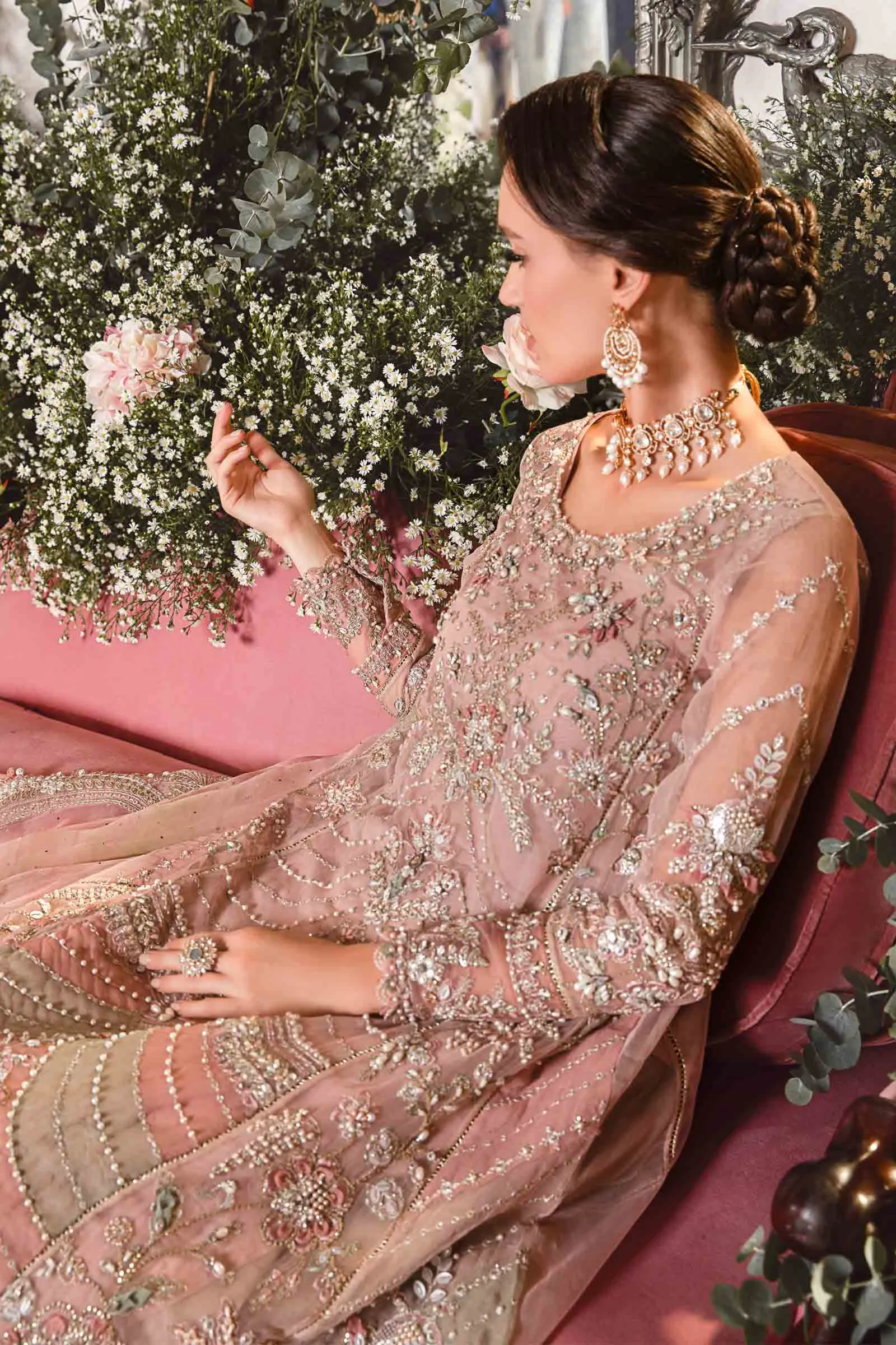 MARIA.B MBroidered Luxury Wedding Formals – Pastel Pink BD-2706