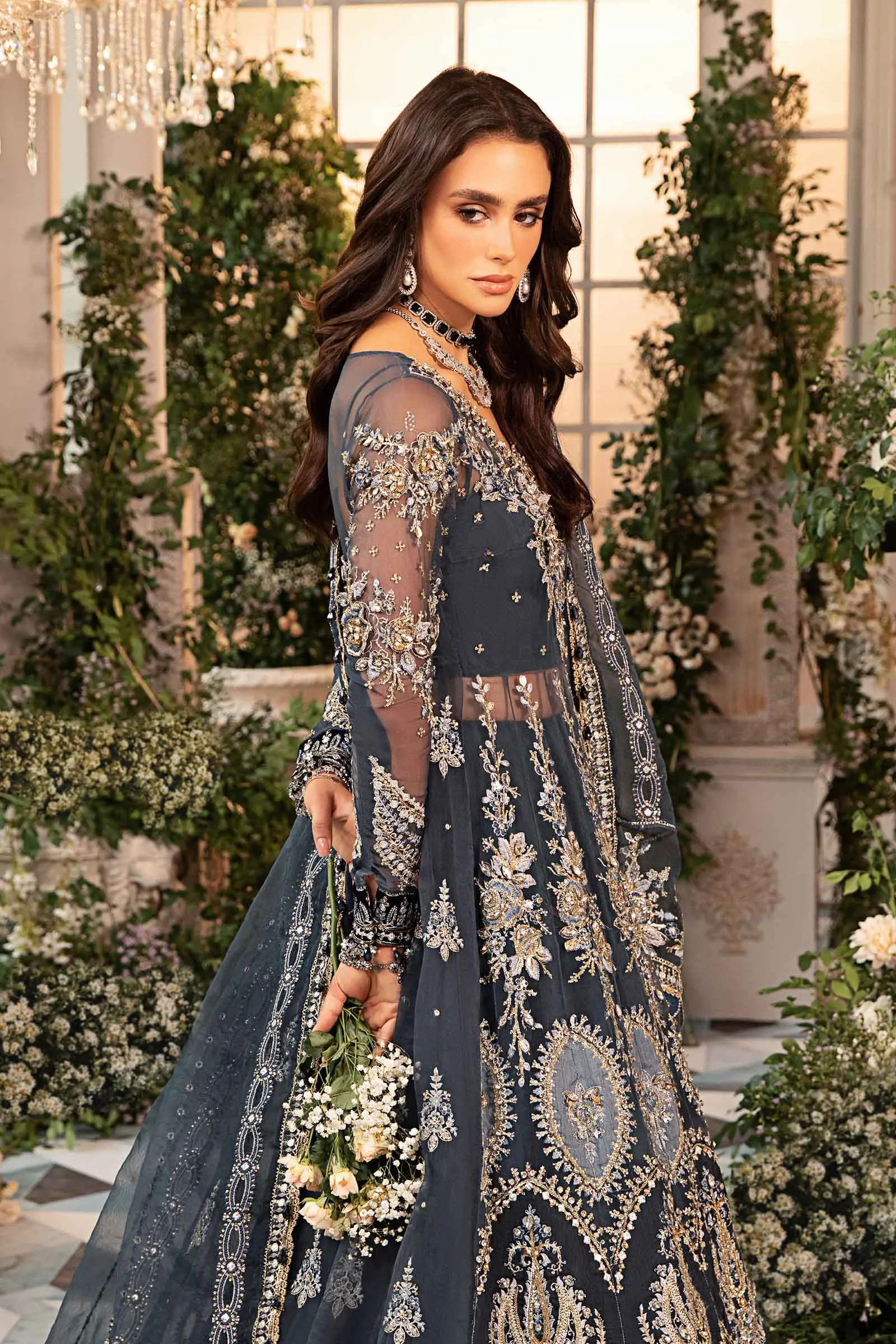 MARIA.B MBroidered Wedding Formals – Embroidered Organza Suit | BD-2901