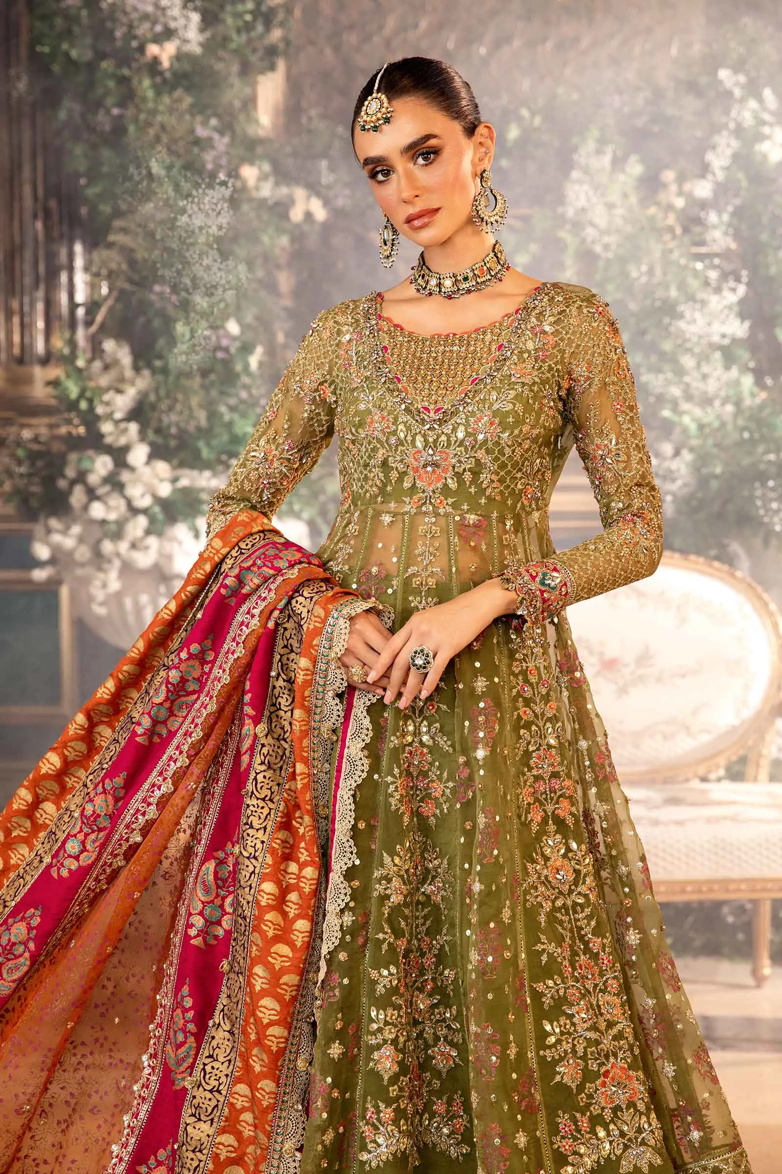 MARIA.B MBroidered Wedding Formals – Embroidered Organza Suit | BD-2906