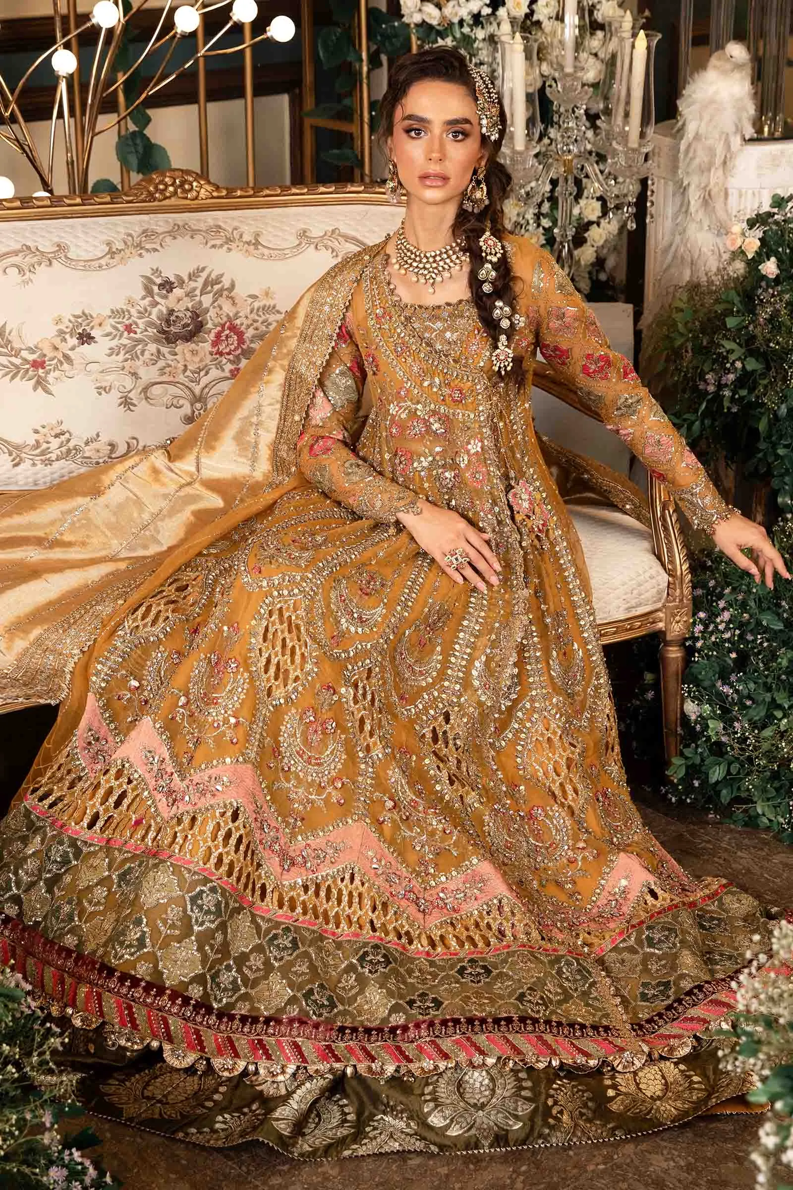 MARIA.B MBroidered Wedding Formals – Embroidered Organza Suit | BD-2907