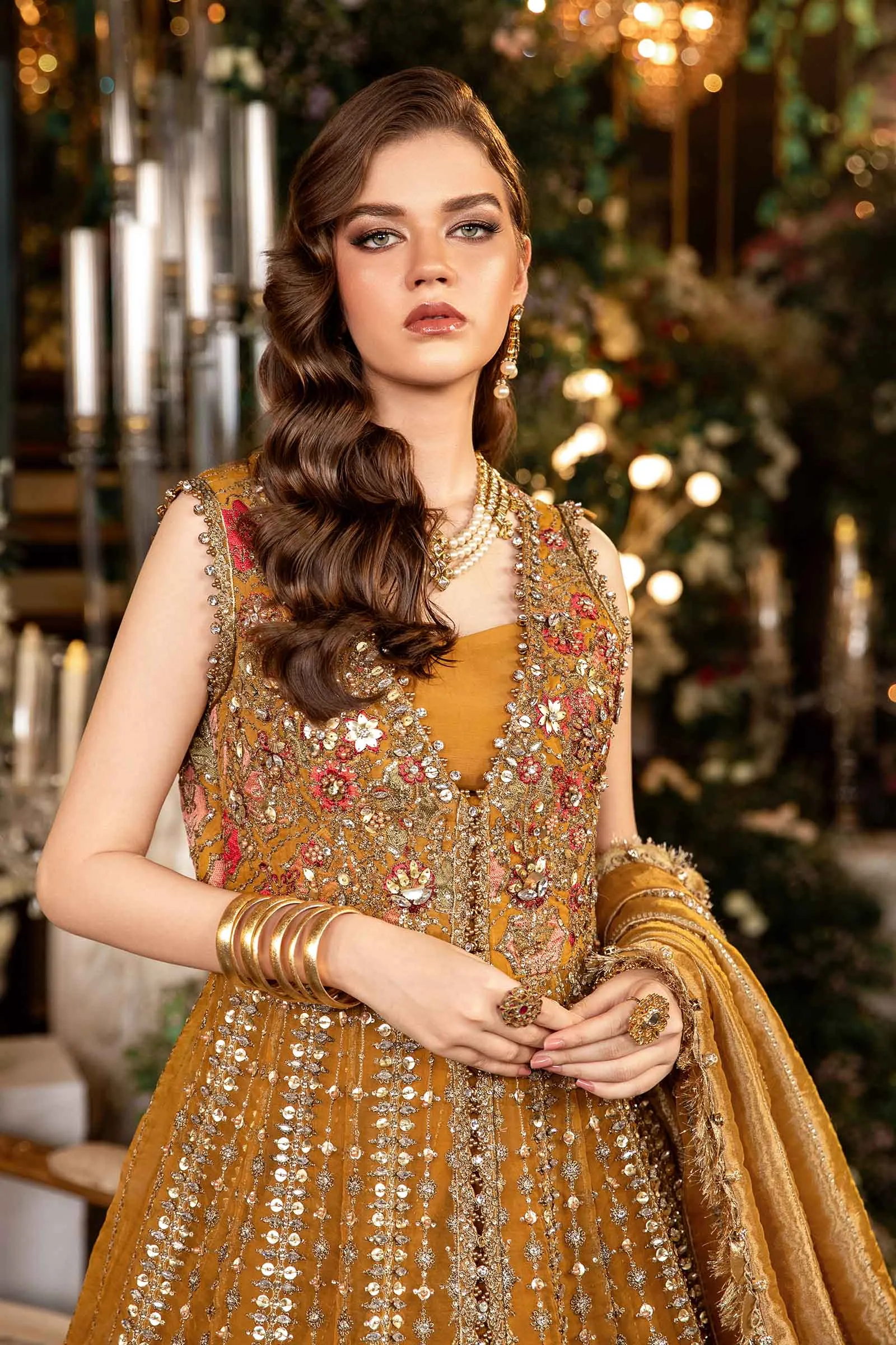 MARIA.B MBroidered Wedding Formals – Embroidered Organza Suit | BD-2907