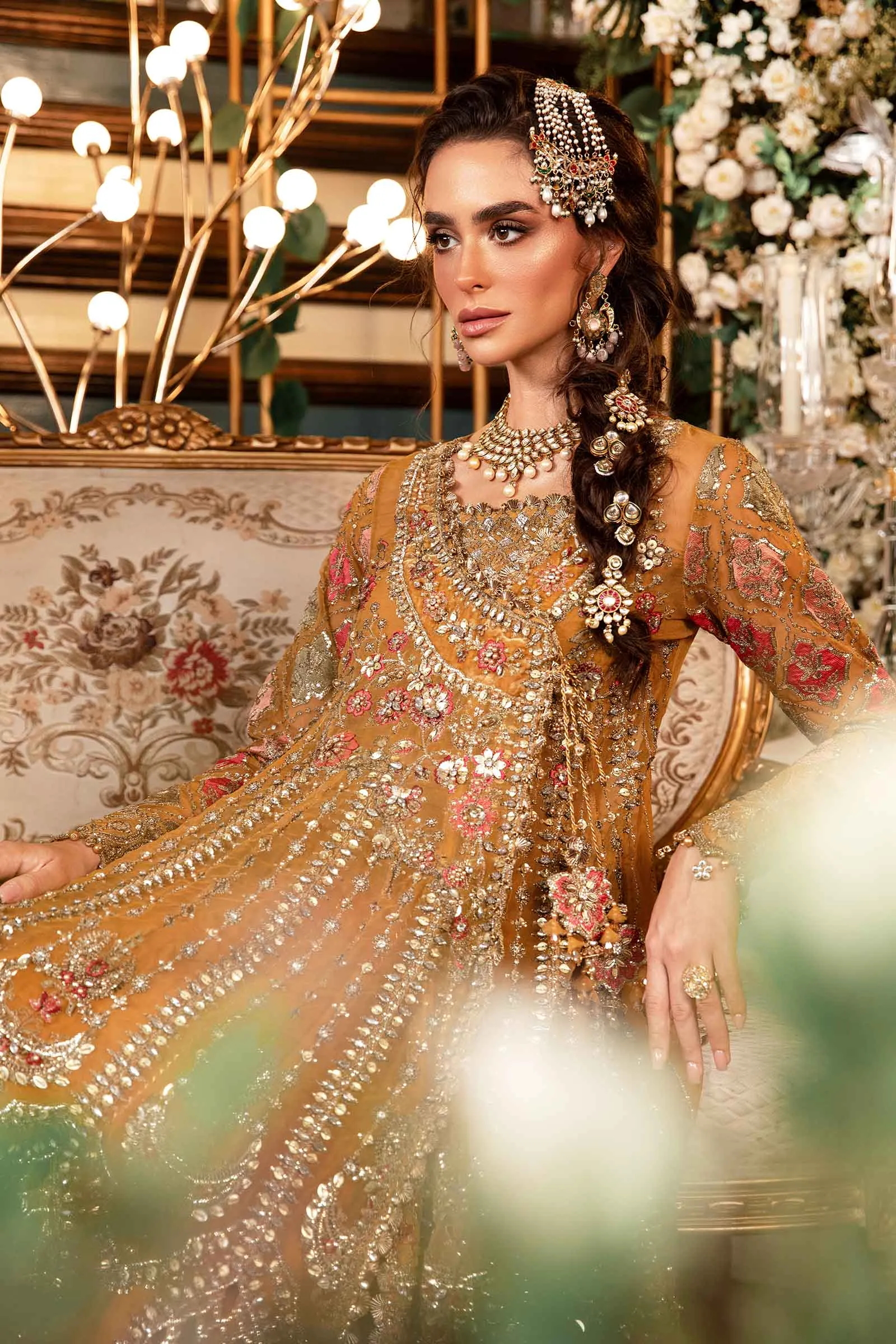 MARIA.B MBroidered Wedding Formals – Embroidered Organza Suit | BD-2907