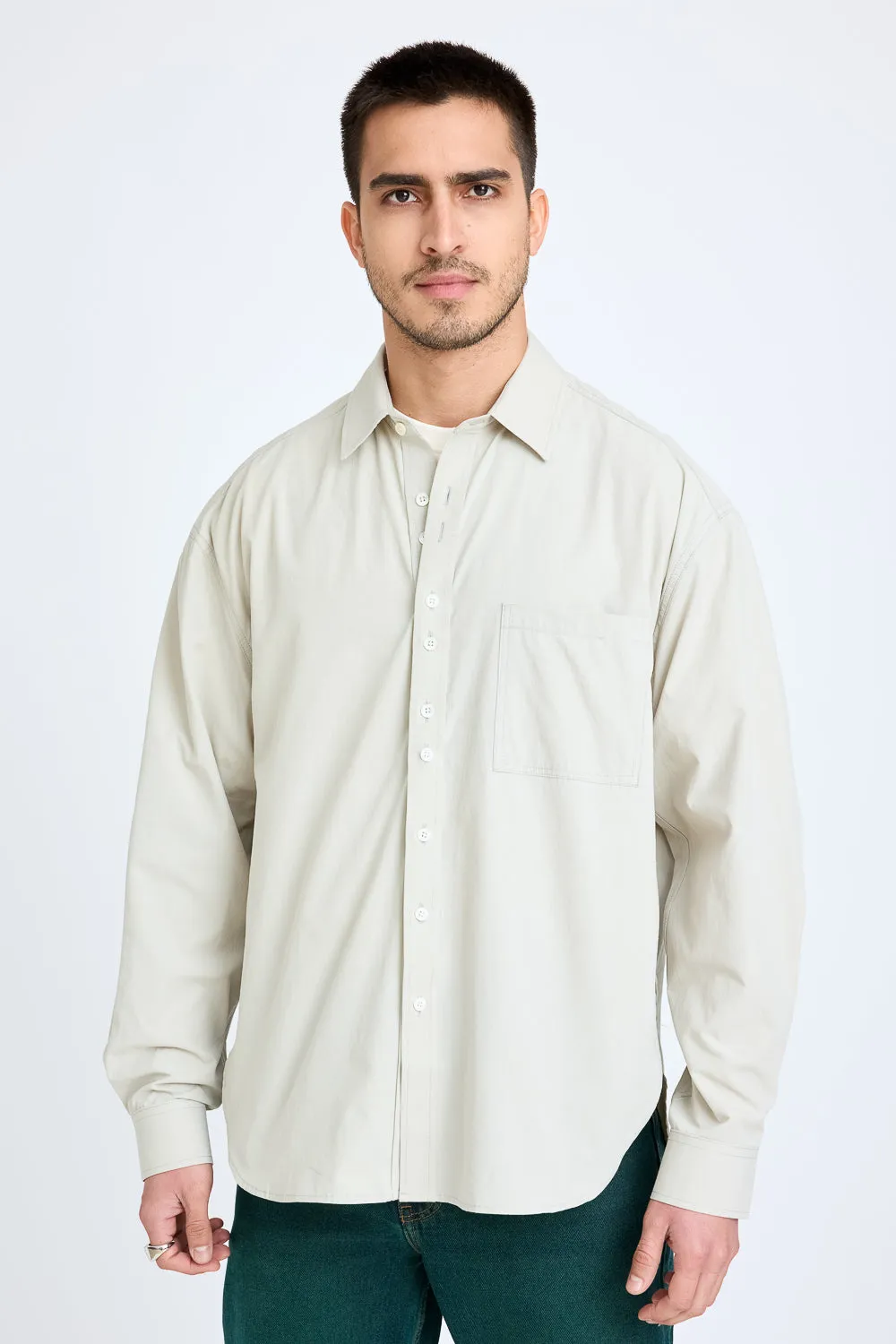 Men's Classic Solid Sage Grey Shirt