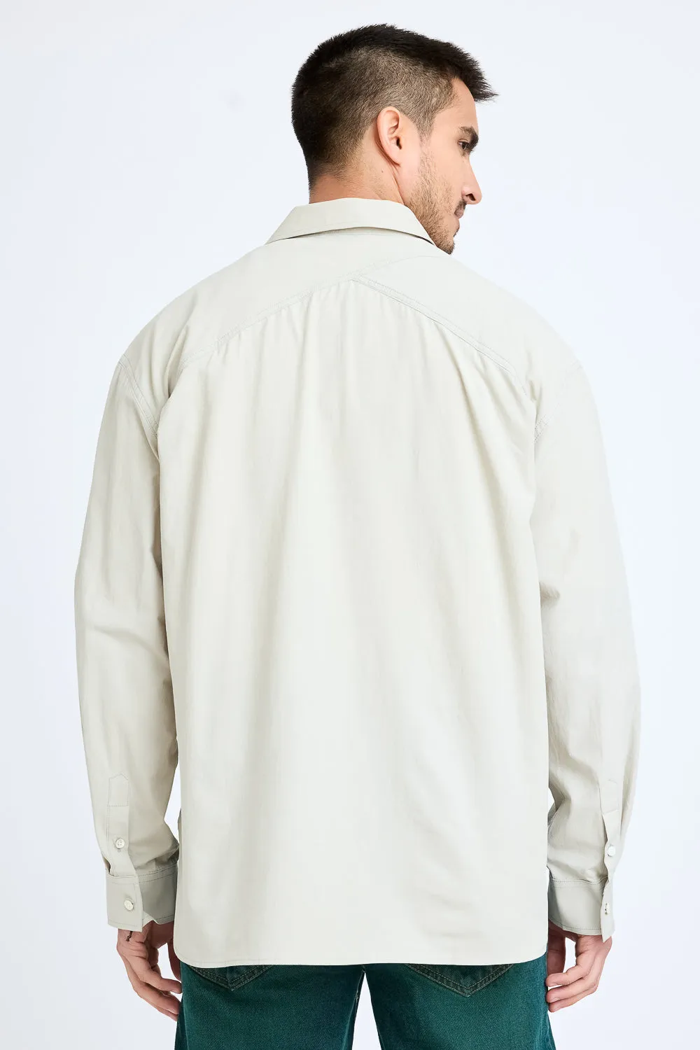 Men's Classic Solid Sage Grey Shirt