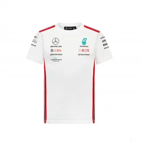 Mercedes Team Kids Driver Tee, White, 2023