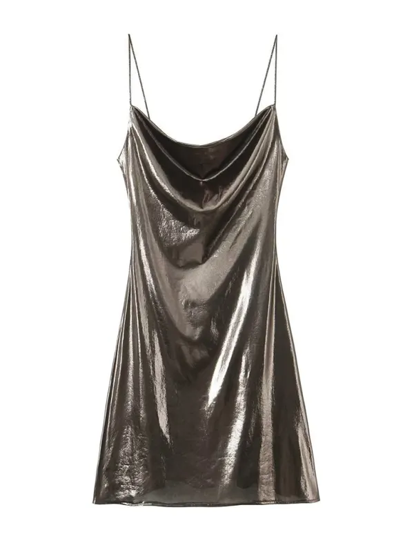 Metallic Slip Dress