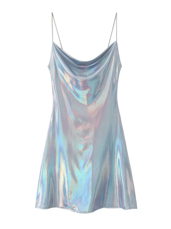 Metallic Slip Dress