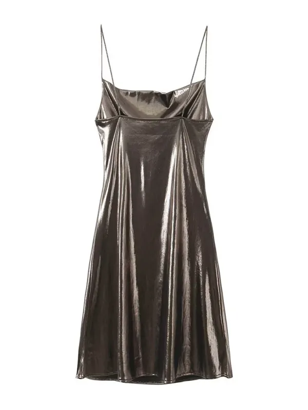 Metallic Slip Dress