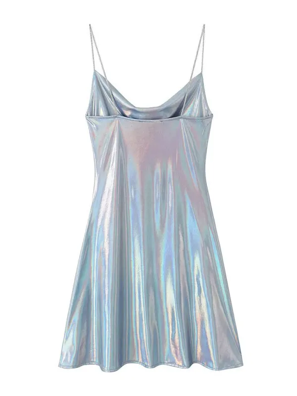 Metallic Slip Dress