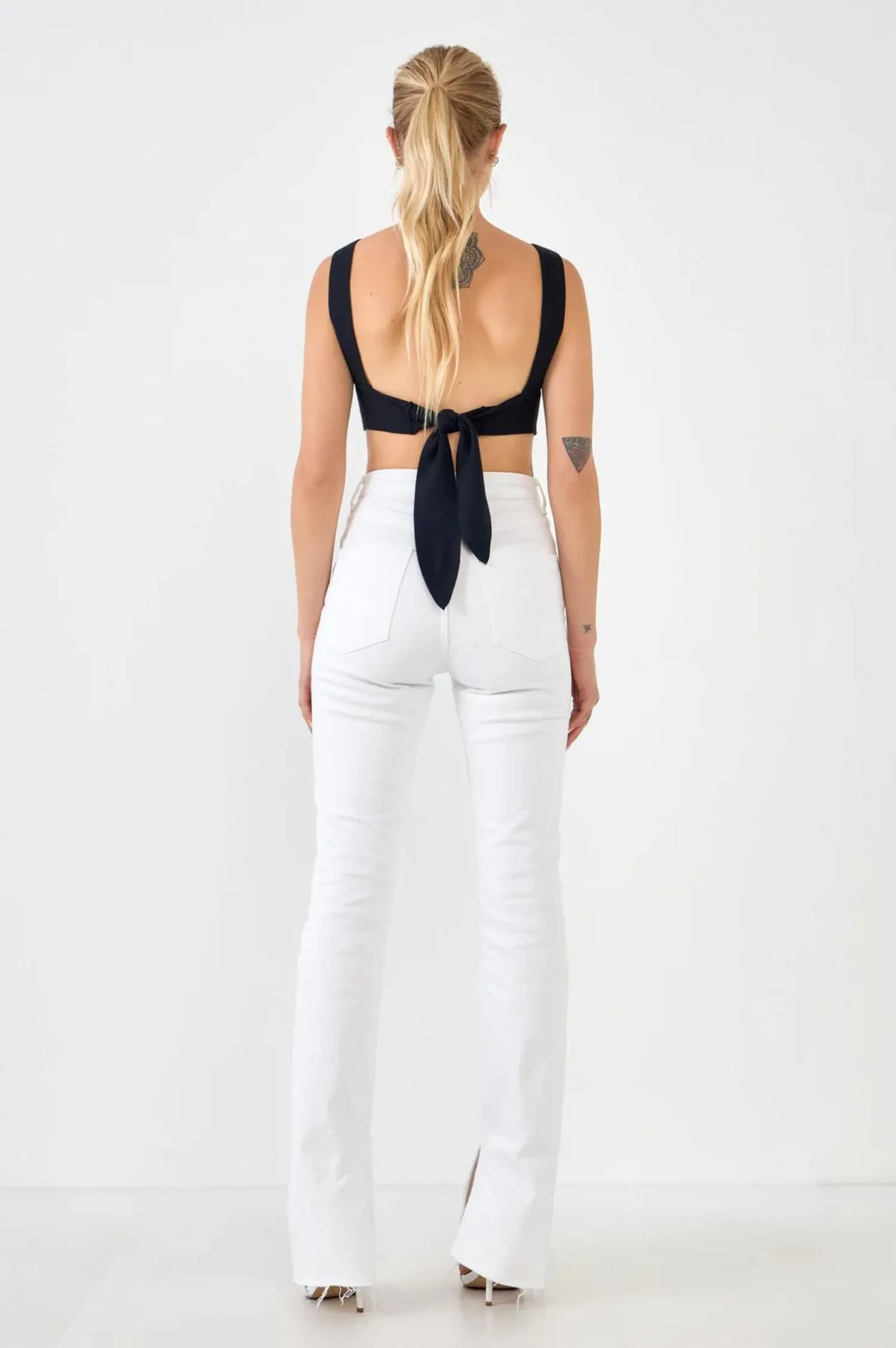 Miley Back Tie Knit Bralette