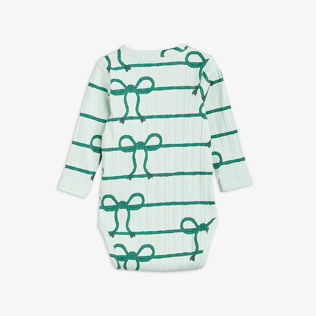 MINI RODINI - Rope Long Sleeve Bodysuit