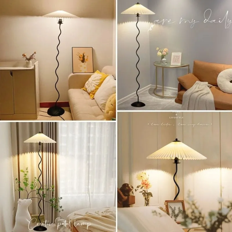 Minimalist Floor Lamp with Skirt Lampshade