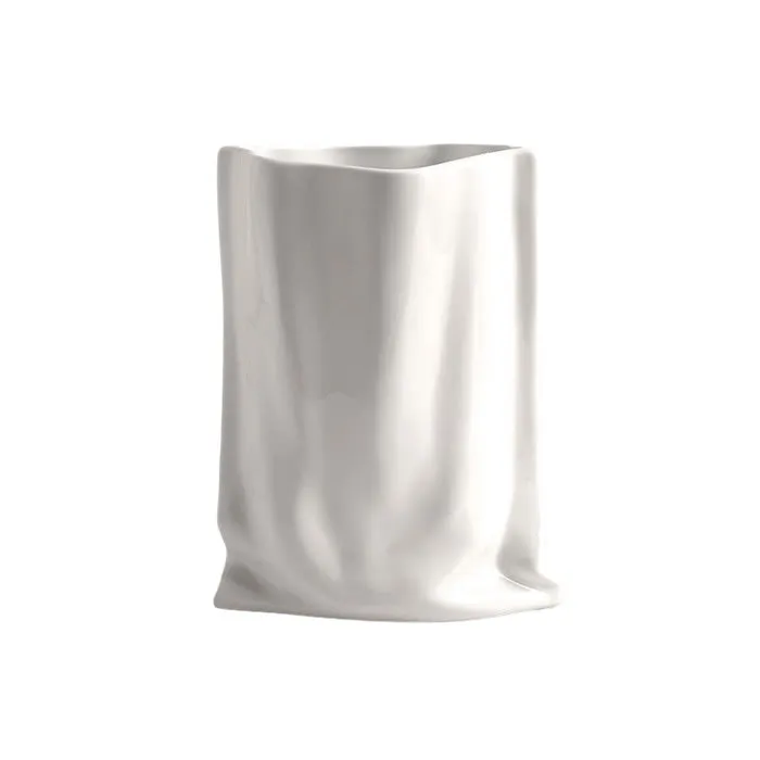 Minimalist Modern Pleated Ceramic Flower Vase