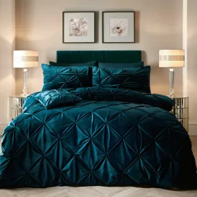 Mira Duvet Cover Set by Soiree in Teal