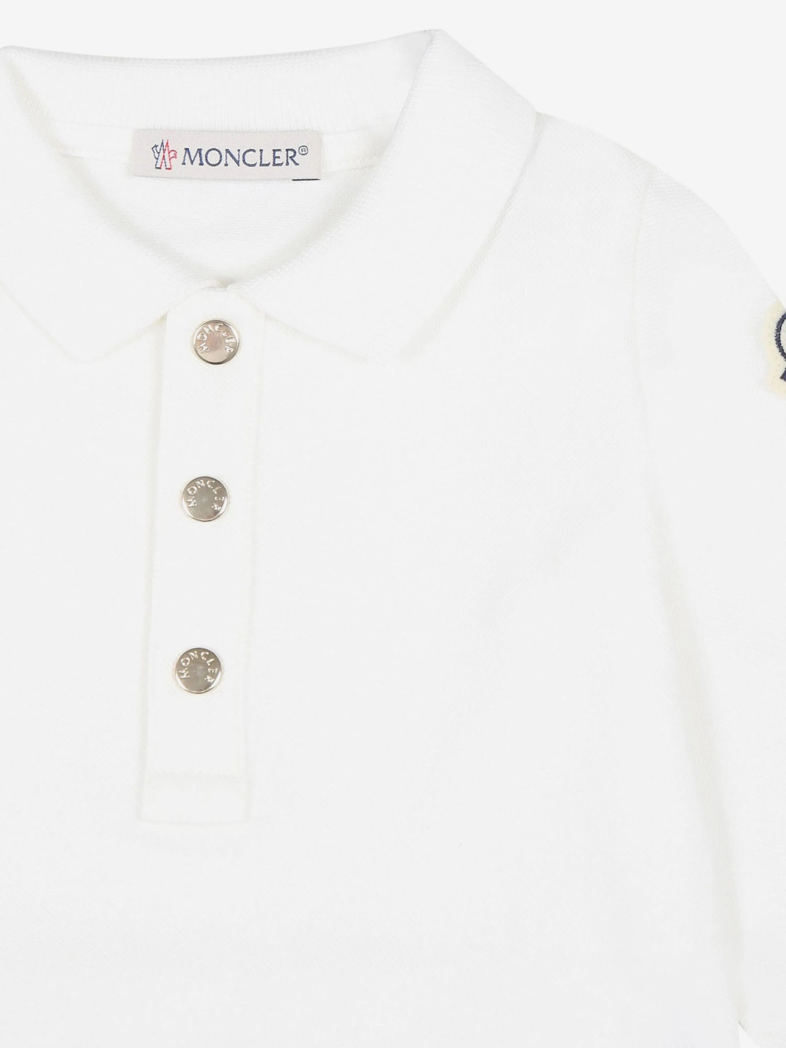 Moncler Enfant Baby Girls Polo Dress in Ivory