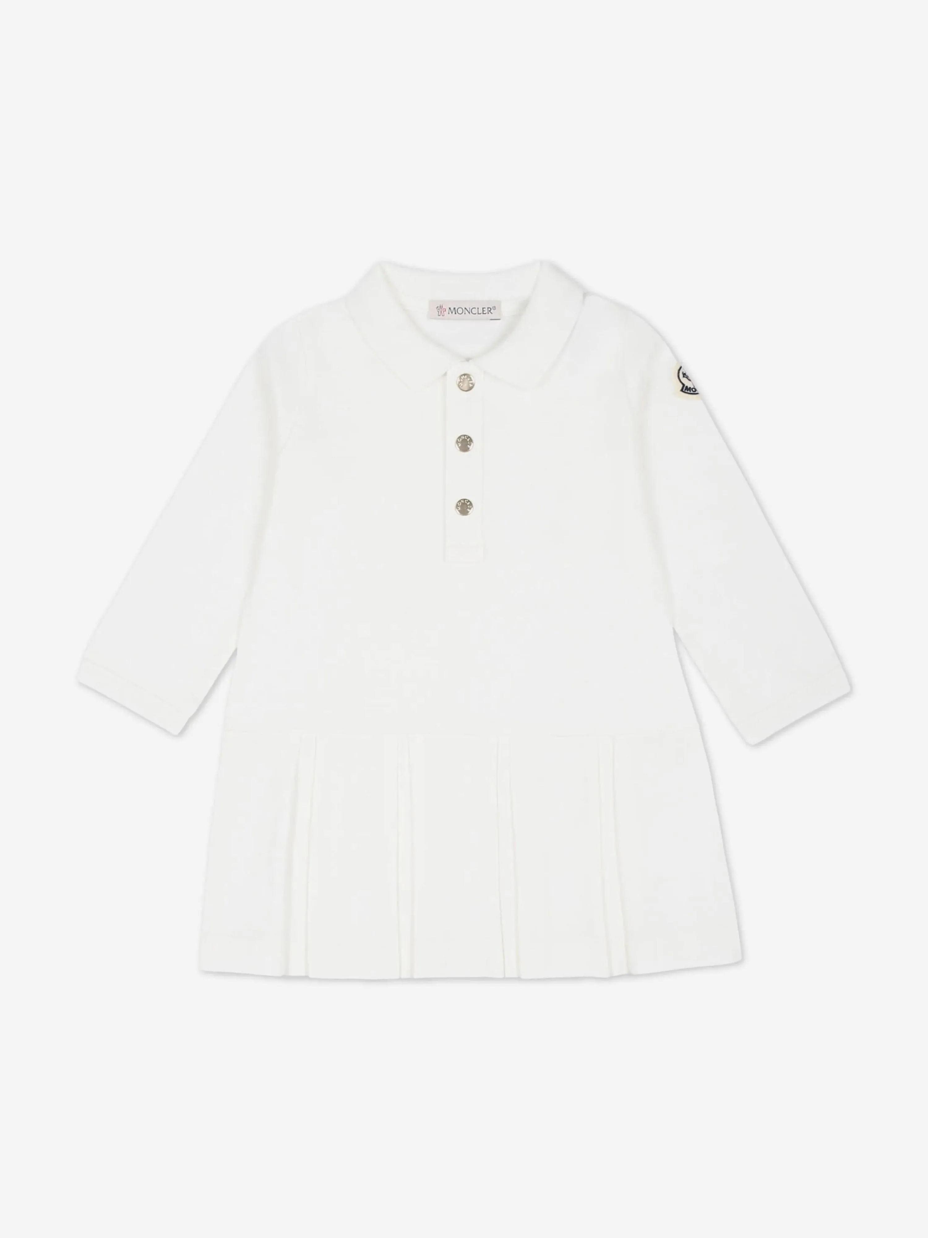 Moncler Enfant Baby Girls Polo Dress in Ivory