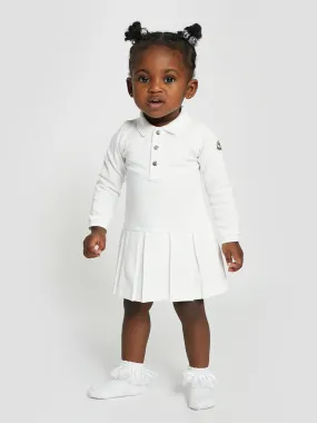 Moncler Enfant Baby Girls Polo Dress in Ivory