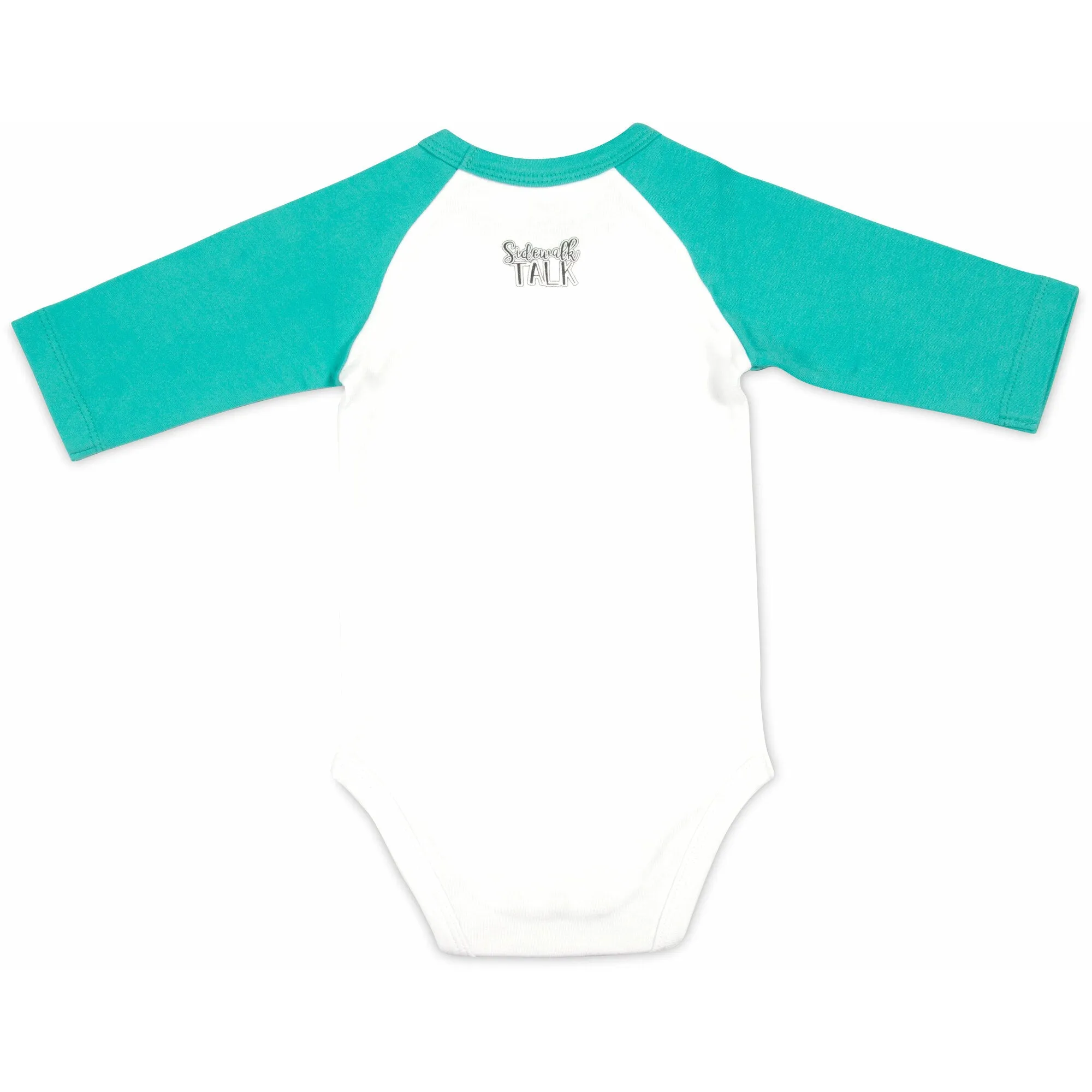 Nana 3/4 Length Teal Sleeve Onesie