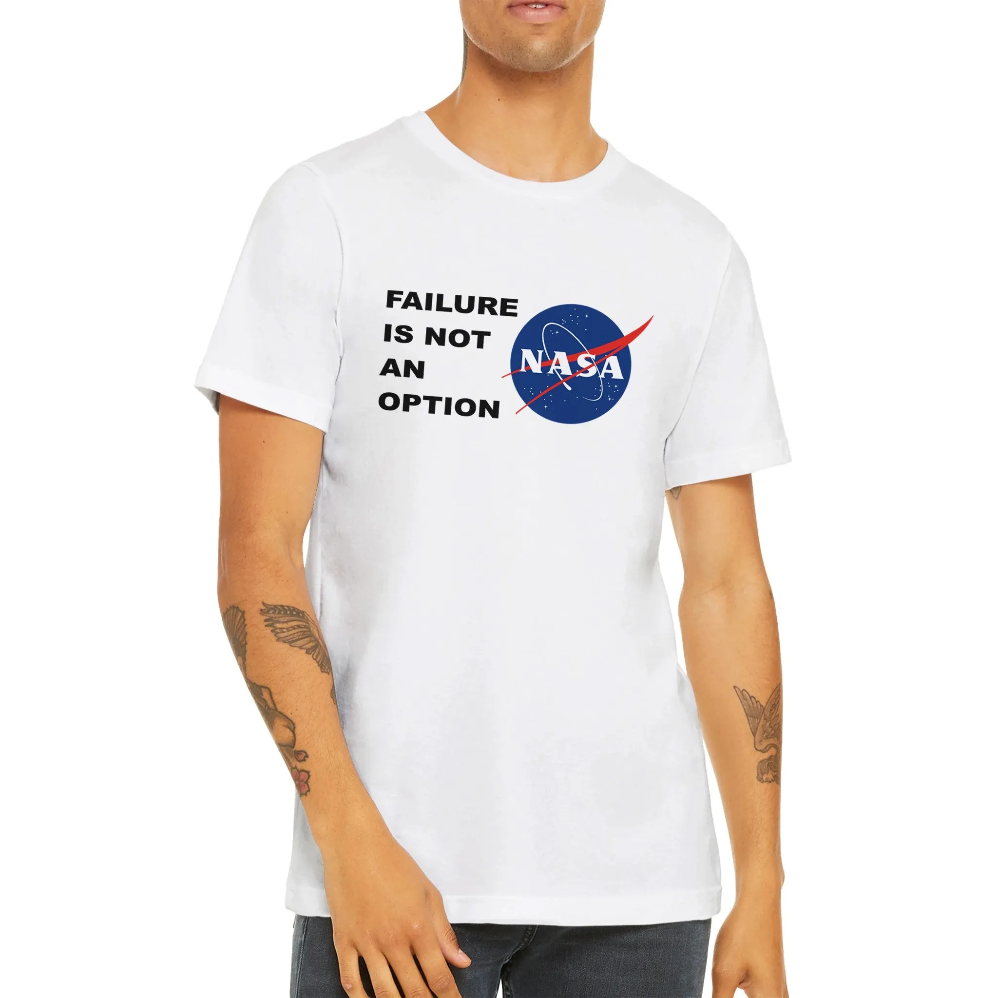 NASA T-shirt - NASA Failure Is Not An Option - Premium Unisex Crewneck T-shirt