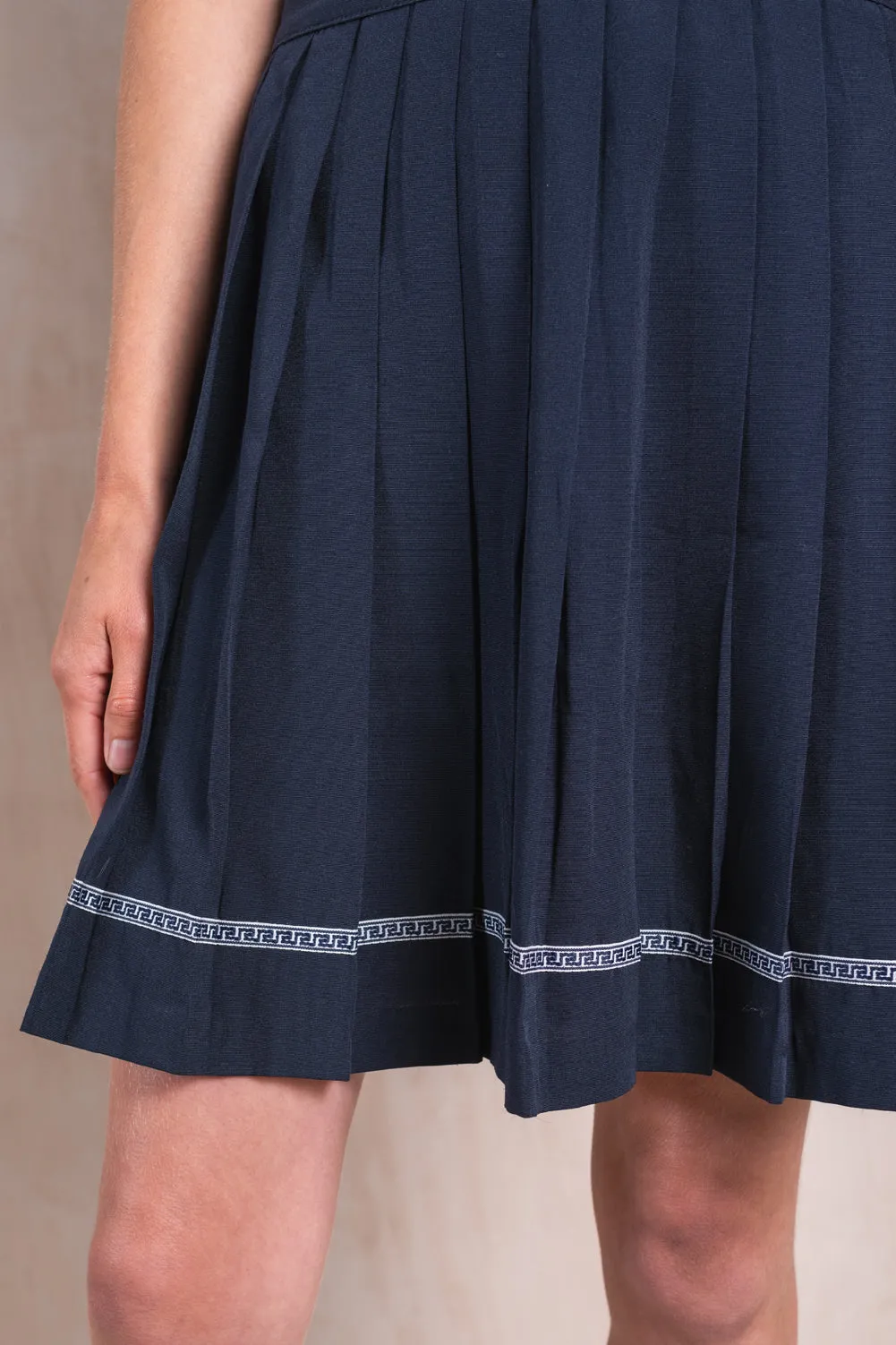 Navy Pleated Tennis Skirt