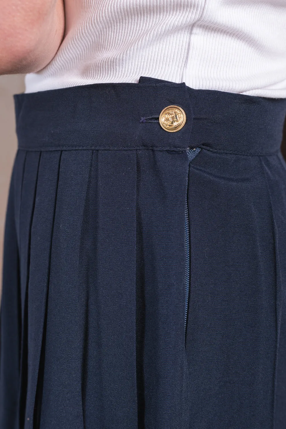 Navy Pleated Tennis Skirt