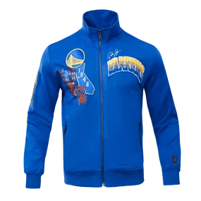 NBA GOLDEN STATE WARRIORS HOMETOWN MEN'S TRACK JACKET (ROYAL BLUE)