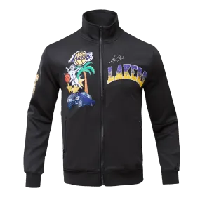 NBA LOS ANGELES LAKERS GRADIENT LOGO MEN'S TRACK JACKET (BLACK/PURPLE)