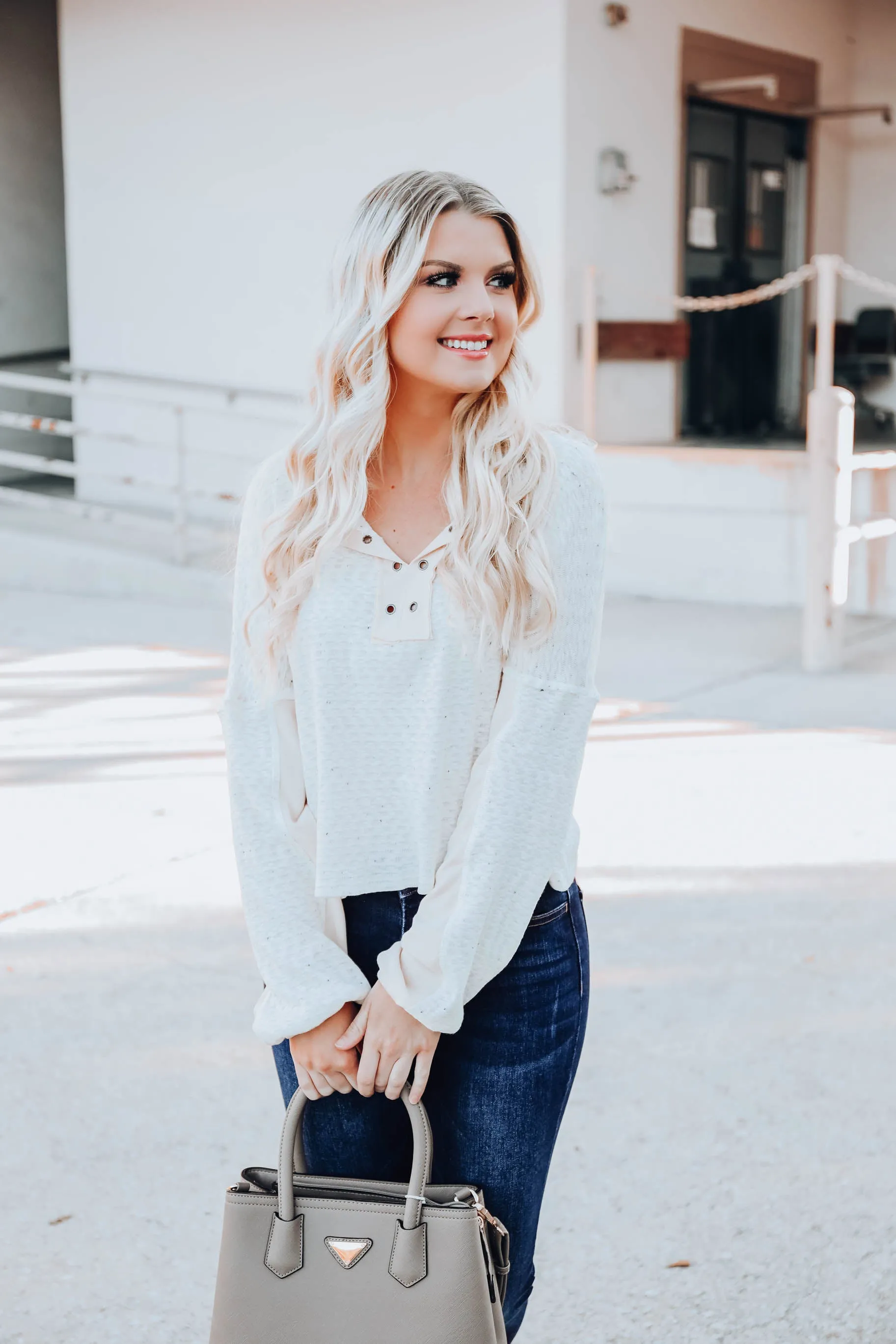 Neutral Aesthetic Knit Top