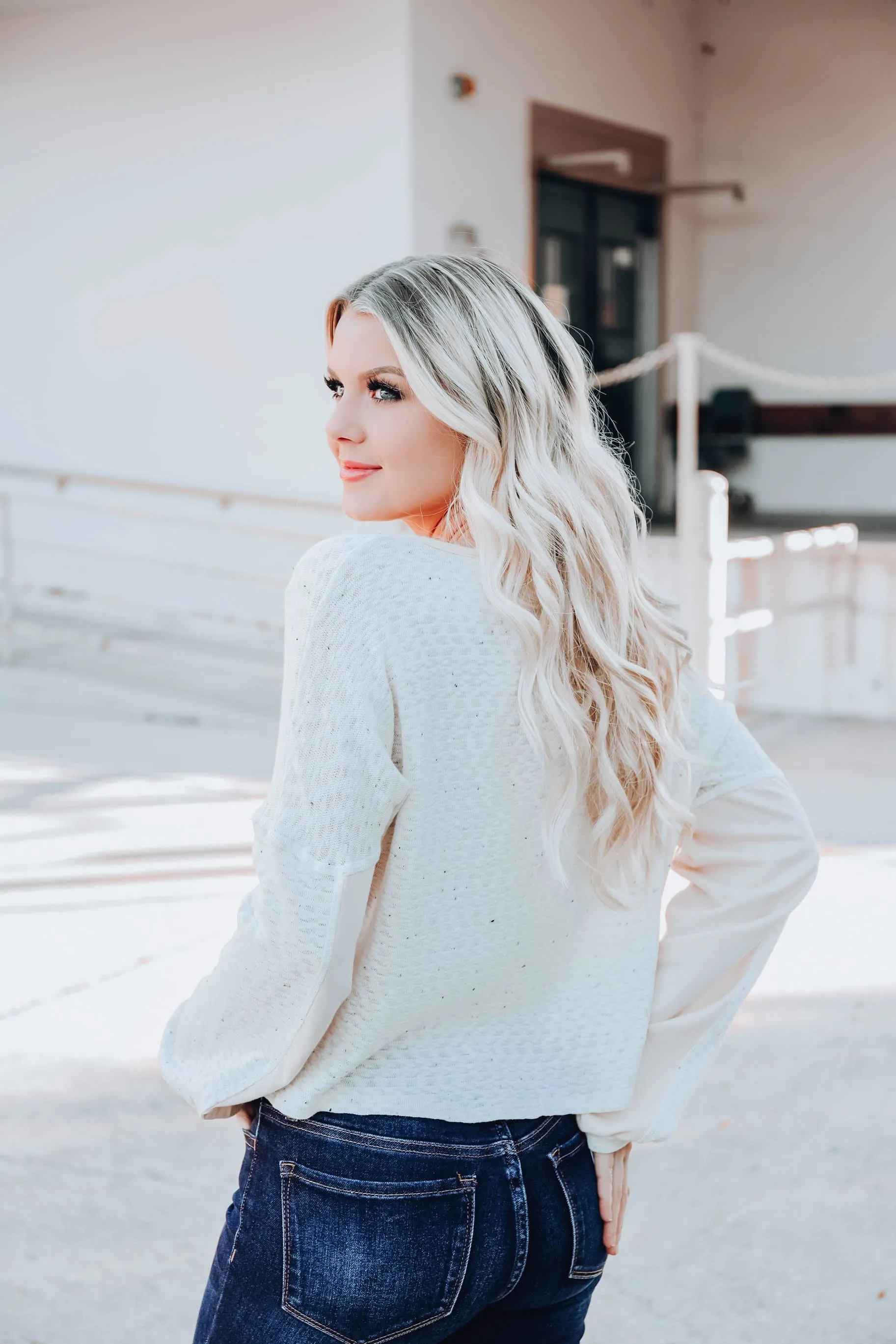 Neutral Aesthetic Knit Top