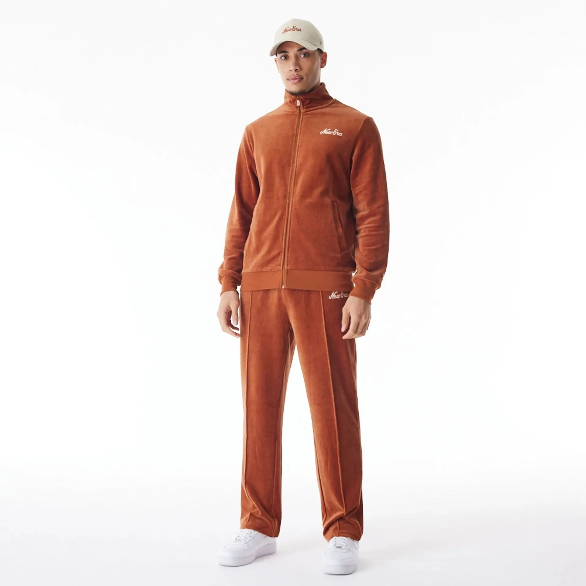 New Era Velour Brown Track Jacket