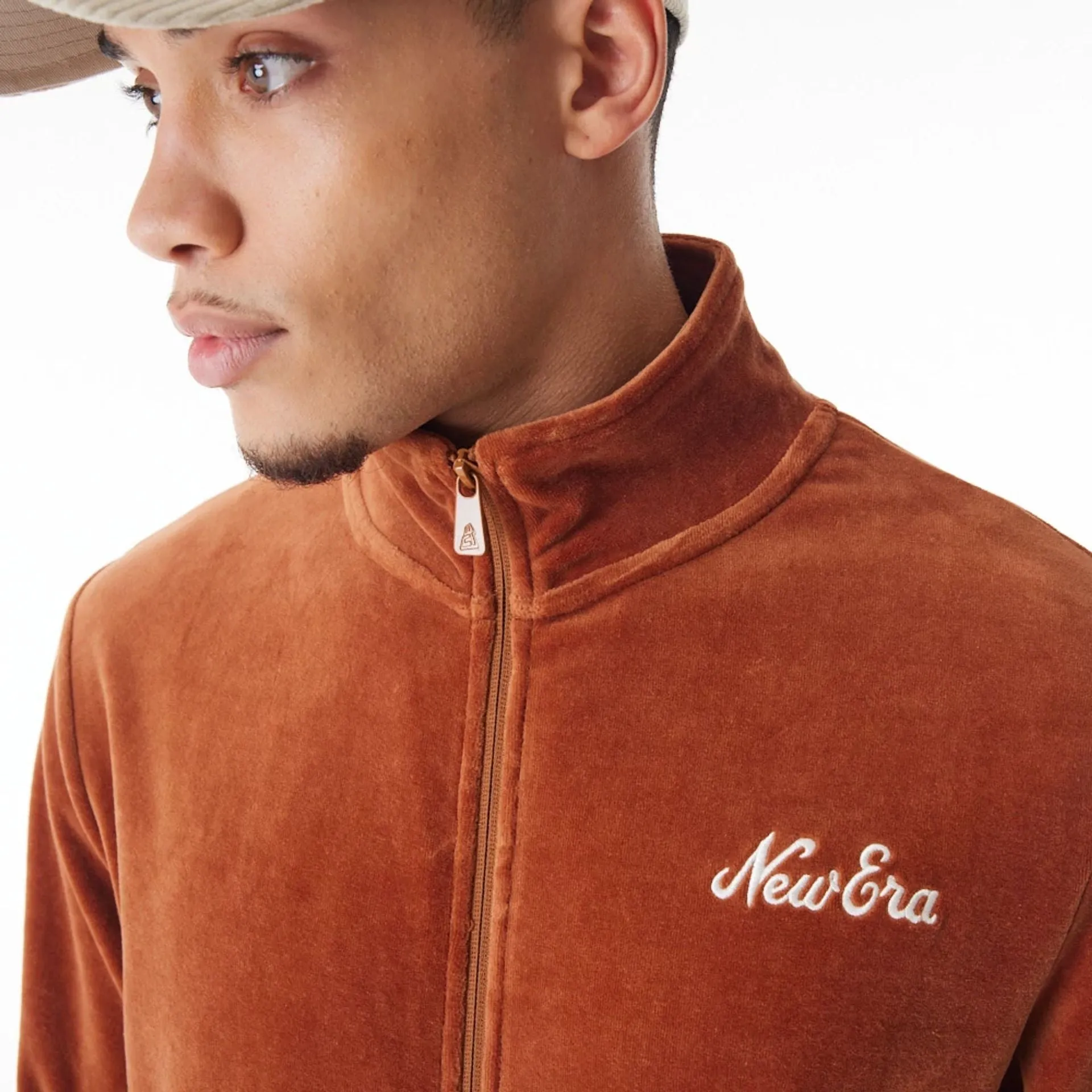 New Era Velour Brown Track Jacket