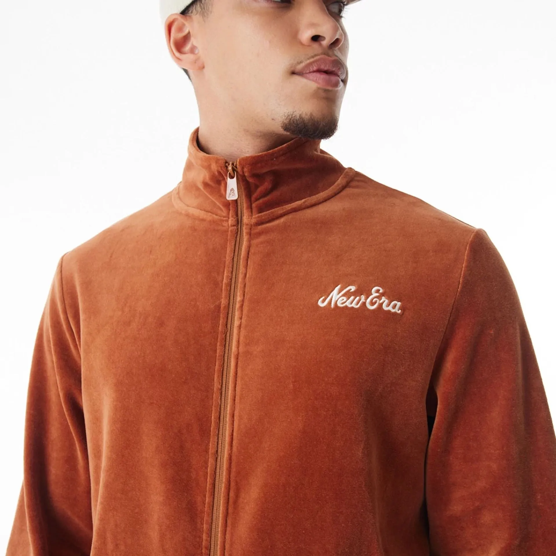 New Era Velour Brown Track Jacket