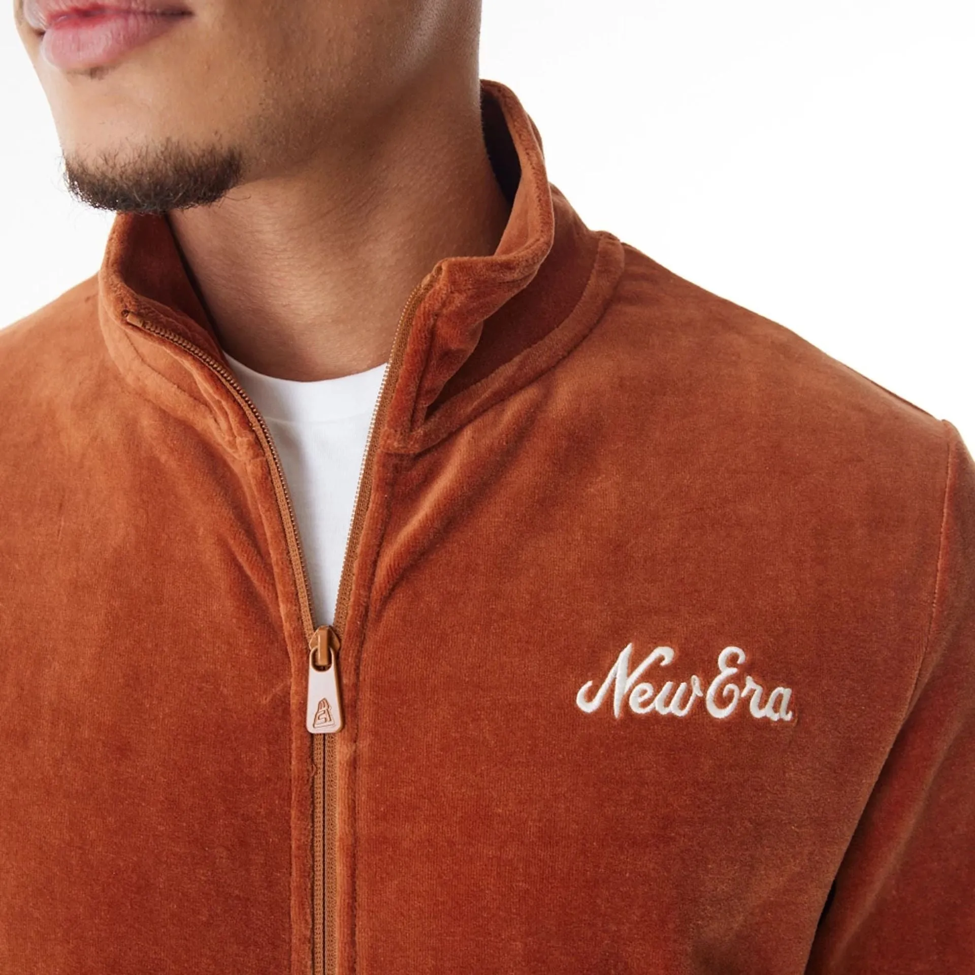 New Era Velour Brown Track Jacket