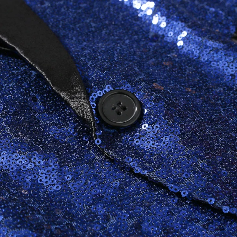 Nightclub and Stage Performer Full Sequin Style Men Blazer