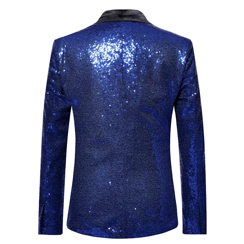 Nightclub and Stage Performer Full Sequin Style Men Blazer