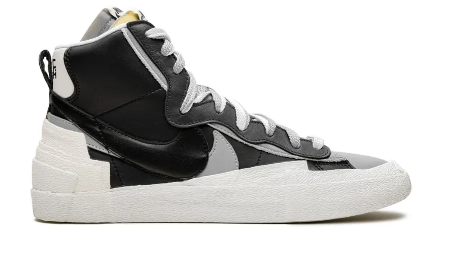 nike blazer mid sacai black grey