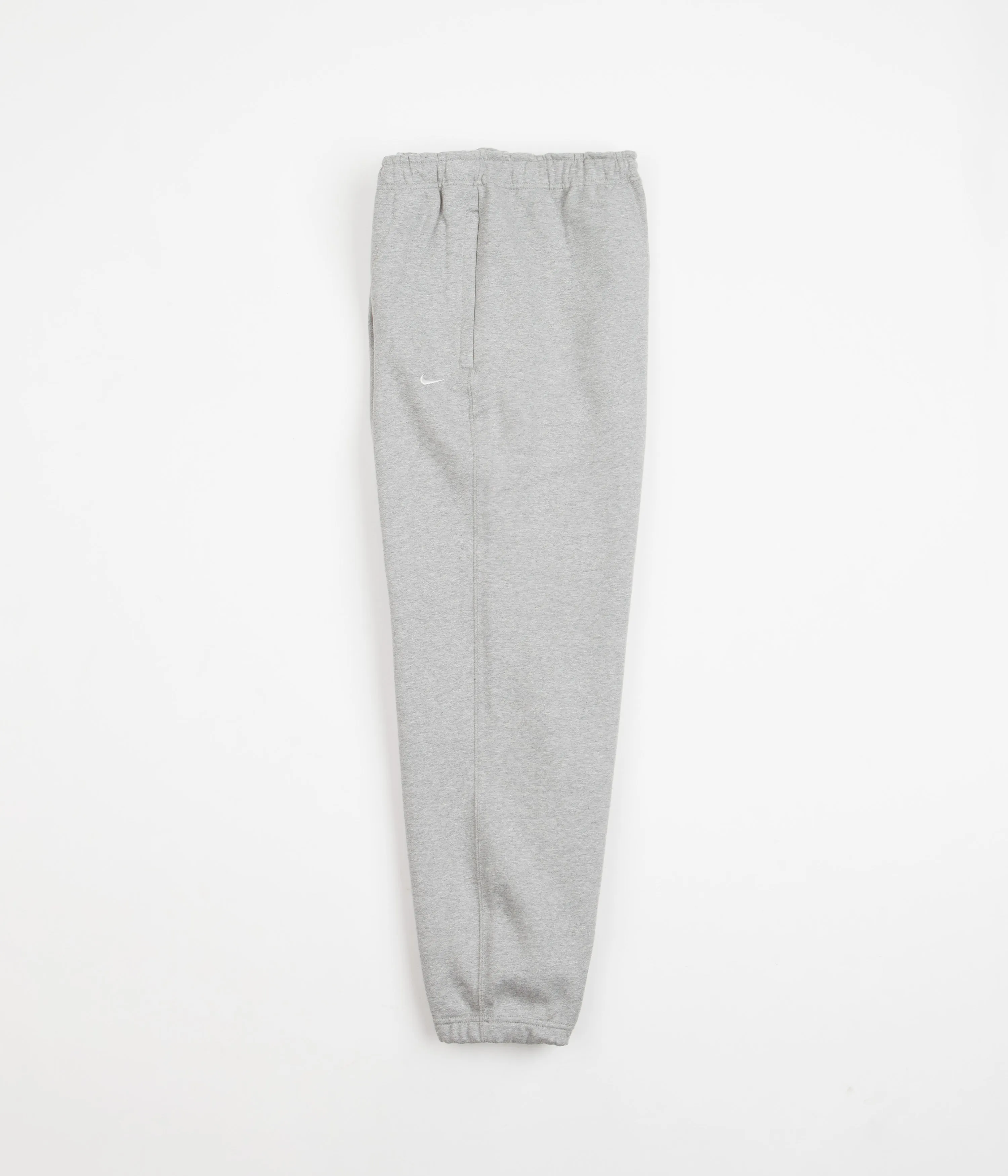 Nike Solo Swoosh Fleece Sweatpants - Dark Grey Heather / White