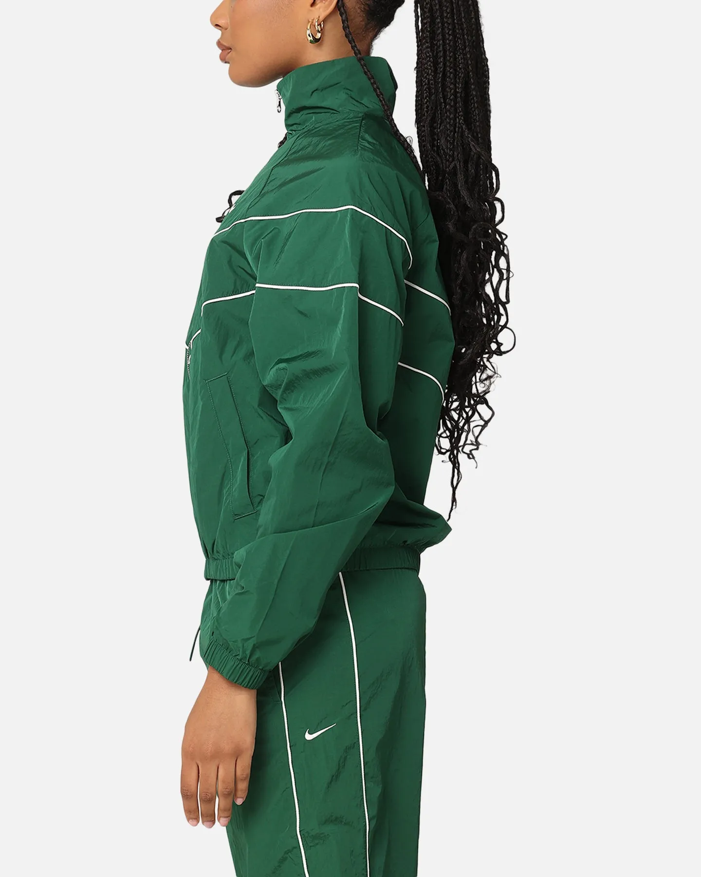 Nike Women's Sportswear Loose UV Woven Full-Zip Jacket Gorge Green/Sail