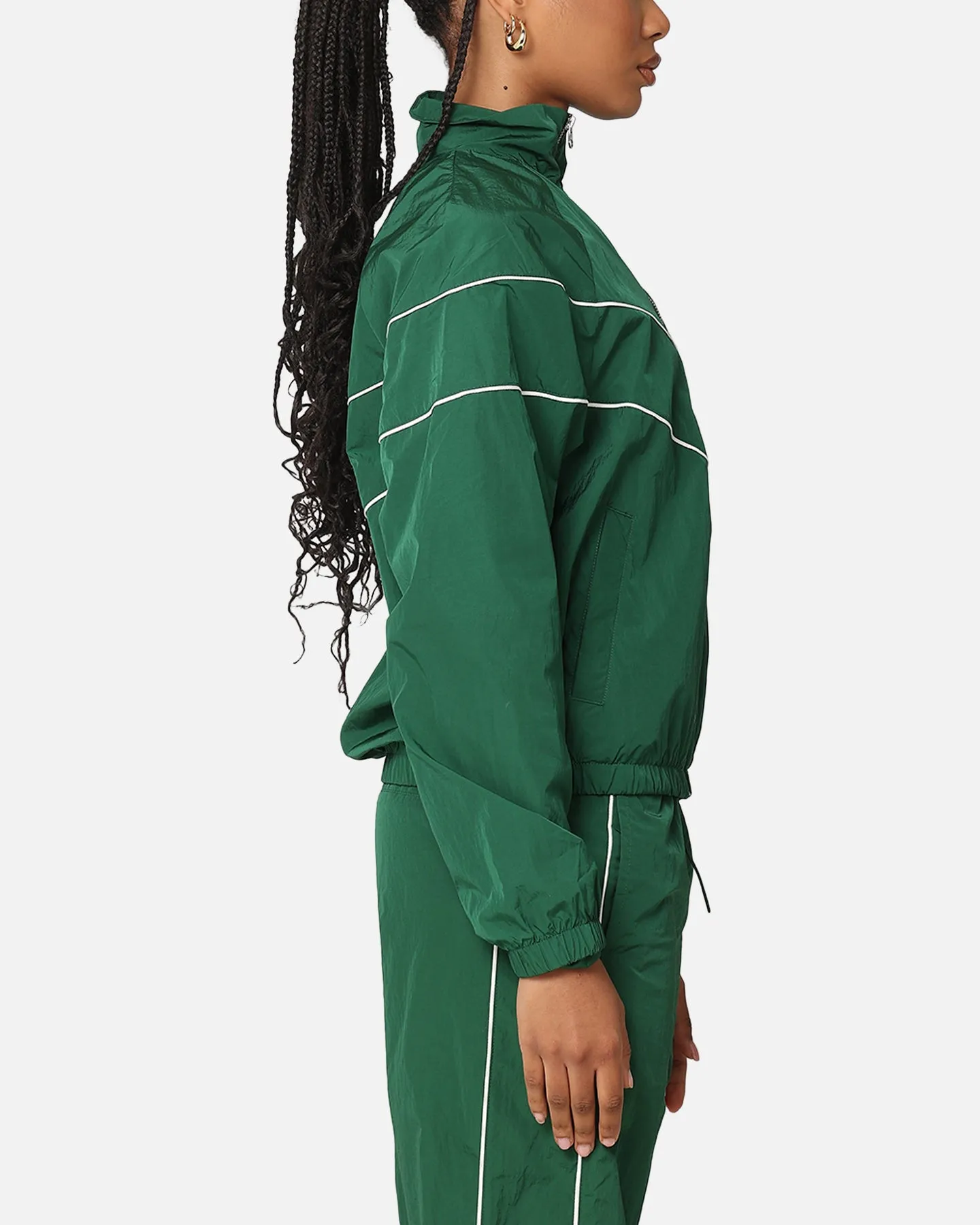 Nike Women's Sportswear Loose UV Woven Full-Zip Jacket Gorge Green/Sail