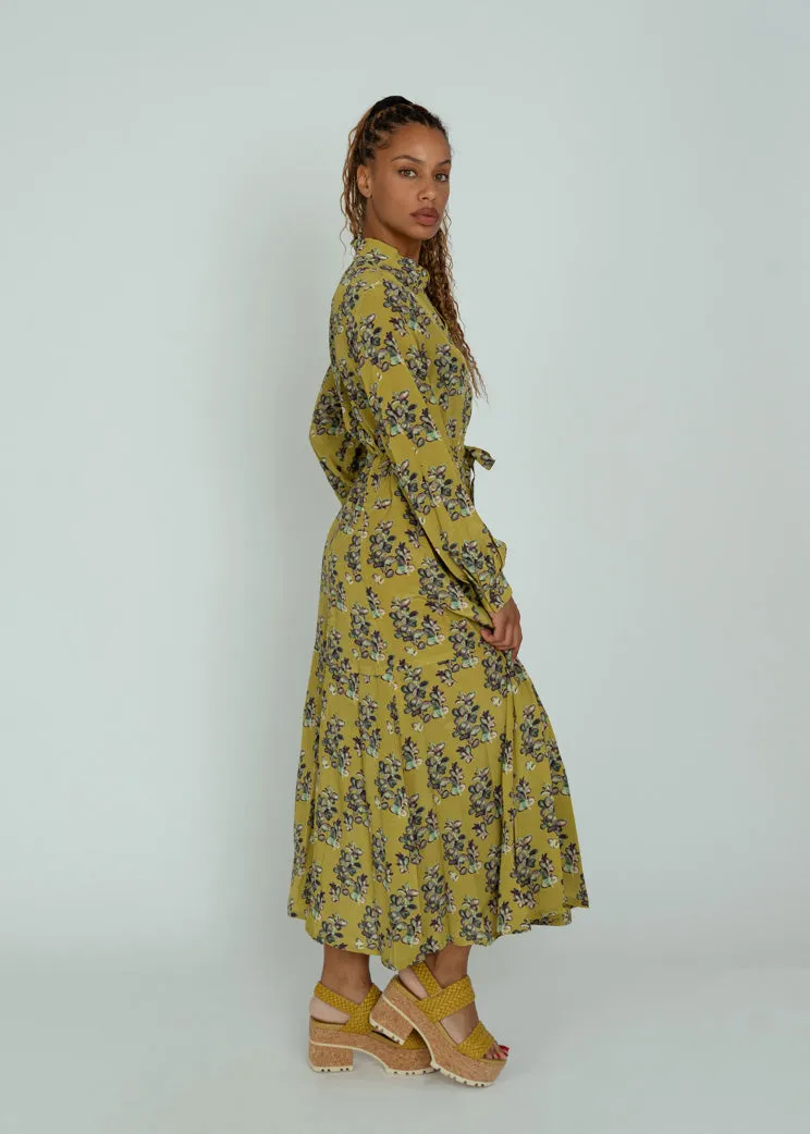 Odeeh Citrine Painted Blossoms Dress