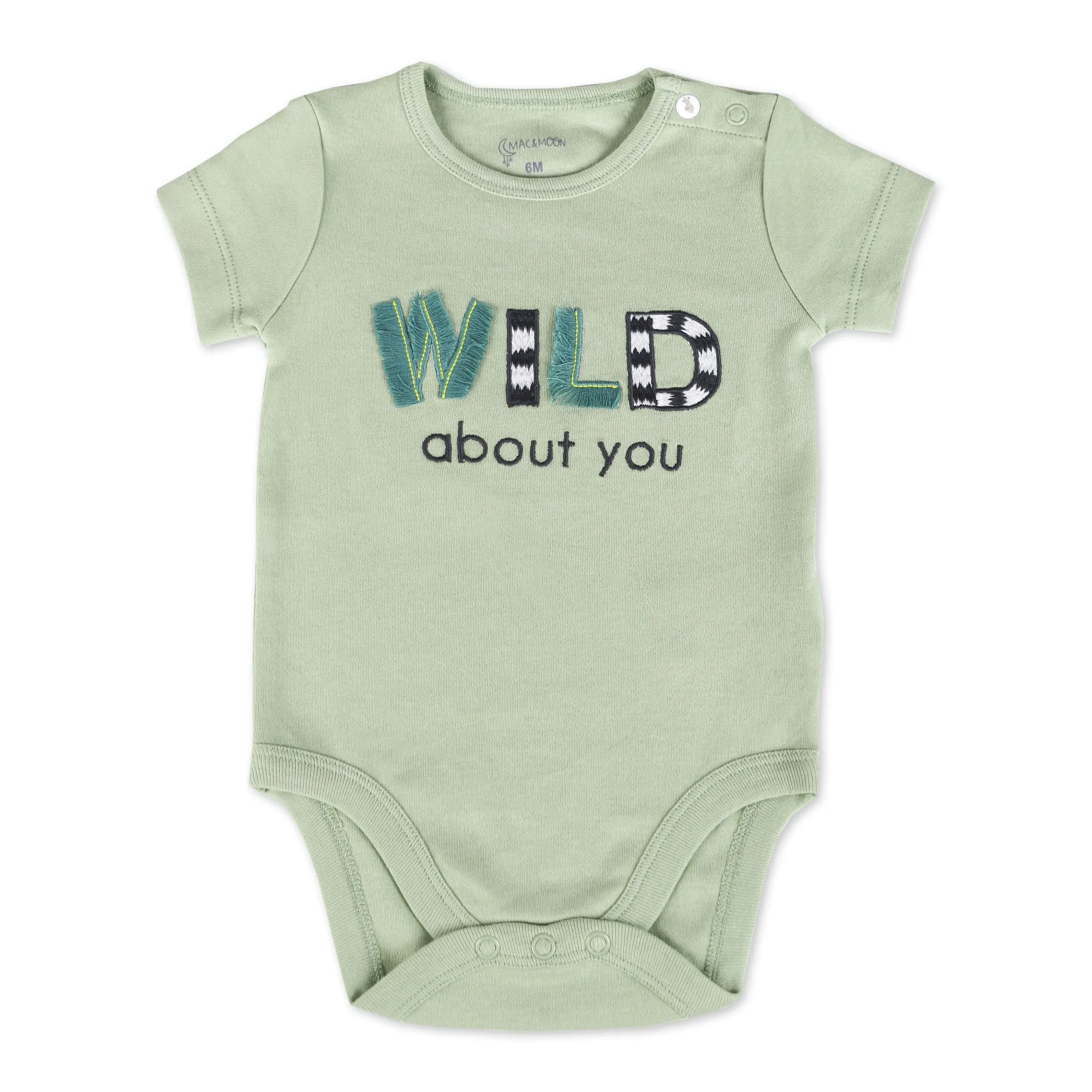 Organic Cotton 2-Pack Bodysuit in Rhino Buddies Print