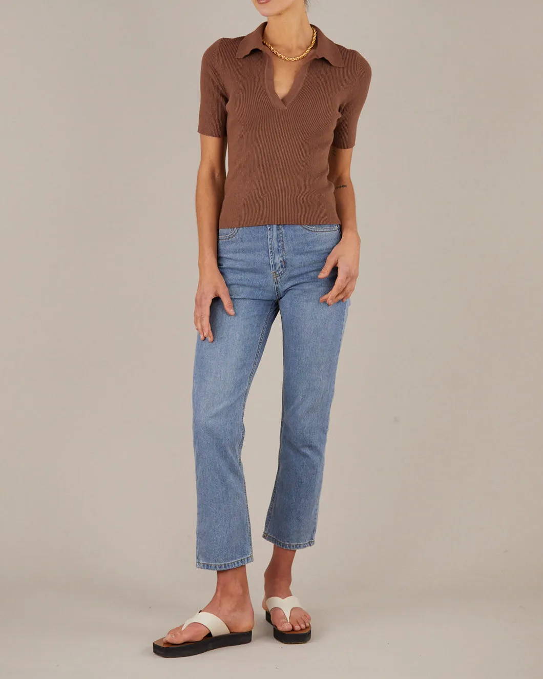 Pablo Knit Top (Cocoa)