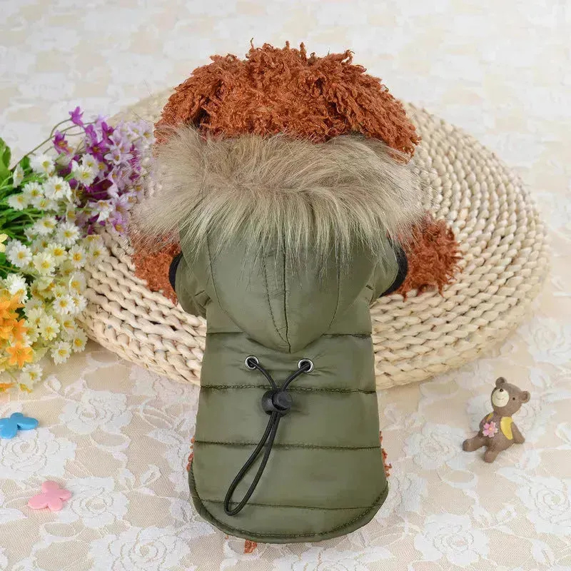 Pet Winter Jacket dog cat autumn warm coat pet hoodies faux fur jacket for pet