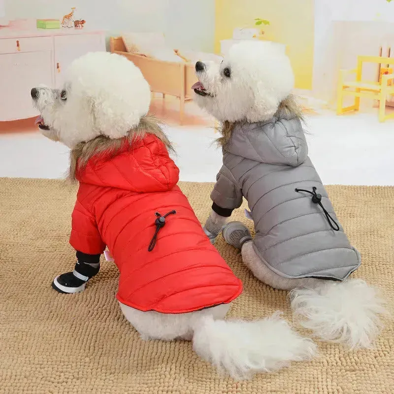 Pet Winter Jacket dog cat autumn warm coat pet hoodies faux fur jacket for pet