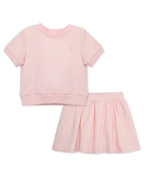 Pink 2-Piece Toddler Skort Set (12M-24M)